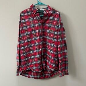 Men's Red Plaid Cinch Shirt